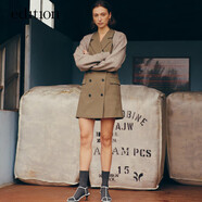 edition可溯源羊毛系列秋新款披肩女紳士西裝馬甲裙兩件