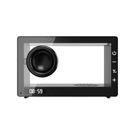 中掌柜觸摸款透明簡(jiǎn)約插卡小音響RGB炫彩桌面音箱無(wú)線(xiàn)藍牙音響創(chuàng  )意禮品 M9-3黑色 HiFi高清音琉璃光效+藍牙5.3