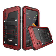 優(yōu)選適用iphone15手機殼小7蘋果11鏡頭全包13pro簡約6防水8p防摔xsmax 黑紅色 軍工四防-防水防摔防塵 iPhone6s