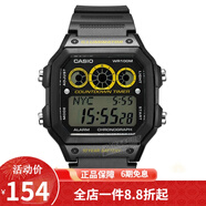 卡西歐（CASIO） 卡西歐(CASIO)小方塊數(shù)顯電子表狂飆安欣同款男防水學(xué)生運(yùn)動(dòng)手表 黑盤橡膠帶AE-1300WH-1A
