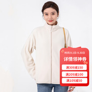 雪中飛搖粒絨立領(lǐng)女春季純色簡(jiǎn)約舒適休閑情侶款保暖時(shí)尚百搭休閑衛(wèi)衣 002F白色（女） L