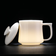 憶壺茶陶瓷茶杯個(gè)人專用泡茶杯辦公室會(huì)議喝茶水杯帶蓋高端男士專用茶具