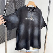 斷碼清倉男女童夏季短袖T恤大E小e，牛哆哆，童樂(lè )魚(yú)，布芮歐 T66016黑色大童版 碼建議身高cm左右 180