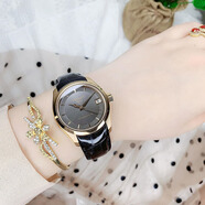 天梭（TISSOT）瑞士手表 庫圖系列1853女士自動(dòng)機械表鋼帶防水時(shí)尚商務(wù)腕表 煙灰色盤(pán)皮革T0352073606100