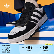 adidas「面包鞋」COURTIC經(jīng)典運動板鞋男女阿迪達(dá)斯官方三葉草 白/黑     42