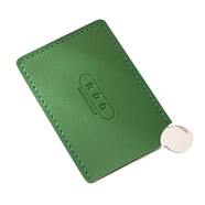 日美新高顏值迷你不銹鋼化妝鏡防摔鏡便攜隨身小鏡子卡片鏡皮套高顏值鏡 不銹鋼化妝鏡綠色