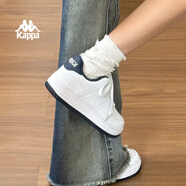 KAPPA卡帕女鞋厚底板鞋女2025秋季新款軟底休閑鞋子女百搭運(yùn)動(dòng)小白鞋女 經(jīng)典白/海昌藍(lán) 41 (255mm)