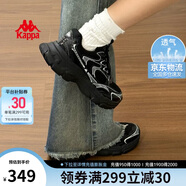 卡帕（Kappa）女鞋夏季網(wǎng)面運(yùn)動鞋子女款網(wǎng)鞋增高老爹鞋休閑跑步鞋 黑色 38