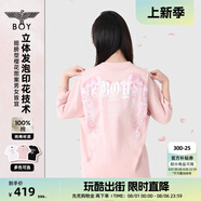 BOY LONDON【繁花】潮牌T恤情侶款短袖櫻花翅膀印花N01712 粉色 XS