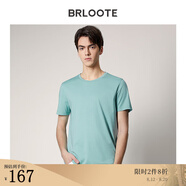 Brloote/巴魯特艾草纖維冰爽T恤柔順親膚舒適吸濕透氣排汗體恤夏裝 灰綠 180/100A