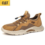 卡特（CAT）男鞋2023夏季透氣新款復(fù)古慢跑鞋學(xué)院風(fēng)低幫工裝板鞋運(yùn)動 黃棕色 42