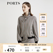 PORTS寶姿女裝 秋冬新品氣質(zhì)通勤夾克SL9J005LFQ045 黑色混色 XXS (0)