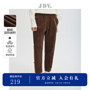 杰帝梵（J.D.V）男裝秋冬新款棕色松緊腰棉質(zhì)燈芯絨褲舒適休閑褲直筒長褲 棕色 M 175/80B
