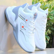 LI NING李寧同款男鞋秋冬季新款防滑實(shí)戰球鞋耐磨減震戰靴皮面軟底休閑運 李寧皮面F19白灰防水升級版 40