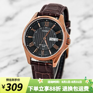 卡西歐（CASIO）手表男 商務(wù)休閑簡約 指針 防水石英男表學(xué)生表考試表 MTP-1384L-1A