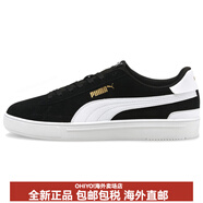 彪馬（PUMA）SaabProSuede人造革防滑耐磨低幫板鞋男女同款黑白 38
