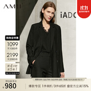 AMII女裝2025職業(yè)西服套裝女夏季新款休閑外套時(shí)尚西裝兩件套 黑色（西裝） M (160)