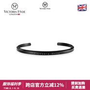 VICTORIA HYDE開口手鐲男款情侶小眾ins設(shè)計(jì)高級(jí)感配飾簡(jiǎn)約個(gè)性飾品歐美潮流 黑色大號(hào)(參考手腕15.5cm-18cm)