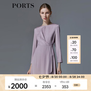 PORTS寶姿女裝春夏優(yōu)雅碎花長(zhǎng)袖連衣裙LM8D035KWT012 肉桂色 XS (2)