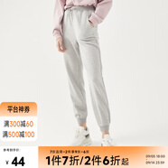 美特斯邦威休閑褲女秋季新款潮流寬松bf風(fēng)運(yùn)動(dòng)褲子收腳口束腳褲子 中花灰 L 165 72A