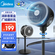 美的（Midea）【新品上市】空氣循環(huán)扇家用臺式落地扇大風(fēng)量搖頭電風(fēng)扇輕音臥室節能小風(fēng)扇柔風(fēng)香薰 FGA25SCY
