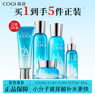 高姿（COGI）水乳護膚品套裝玻尿酸水活透潤補水保濕化妝品禮盒旗艦款 五件套（洗+水+乳+霜+精華）