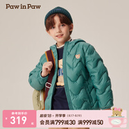 PawinPaw【三防松軟小熊】卡通小熊童裝秋冬新男女童輕薄羽絨服 Green綠色/40 130 cm 充絨量60.4g