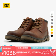 CAT卡特工裝靴馬丁靴牛皮鞋子男士防滑短靴商場(chǎng)同款男靴DOUB七夕禮物 棕紅 43