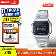 卡西歐（CASIO）手表旗艦店 黑客帝國防水學(xué)生男石英電子小黑表 輕奢情人節禮物 A168WEM-1PR