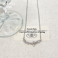 老鳳凰金店款滿(mǎn)天星項鏈女輕奢鎖骨鏈2025新款小眾設計百搭配飾 銀色