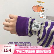卡西歐手表 數(shù)顯小方塊 潮流電子表 時尚運動防水學(xué)生表考試表 F-91WS-7 顯手白