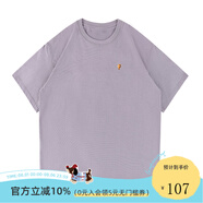 LEMANISMlemanismt恤男短袖美式復(fù)古重磅棉T恤夏季潮牌寬松半袖情侶體恤衫 紫羅蘭色 現(xiàn)貨- S