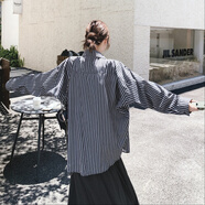 木清清文藝氣質(zhì)慵懶風(fēng)豎條紋襯衫套裝裙女2025春秋款松弛感半身裙兩件套 套裝 S 建議105斤以?xún)?
                                         title=