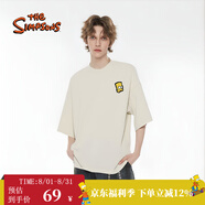 THE SIMPSONS辛普森一家240g重磅純棉短袖t恤夏季透氣2025新款潮流寬松情侶裝 卡其 S (165/88A)
