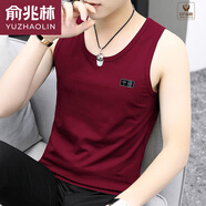 俞兆林（YUZHAOLIN）品牌買(mǎi)莫代爾冰絲背心男潮流健身跨欄運動(dòng)速干坎肩無(wú)袖t恤吊帶 酒紅色[1件裝] M