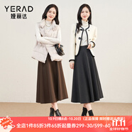 婭麗達(dá)赫本風(fēng)仿毛呢半身裙女2023秋冬新款a字傘裙遮胯氣質(zhì)長(zhǎng)裙子 灰色 M