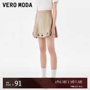 VEROMODA2023新款中腰百褶A字裙度假風(fēng)短裙半身裙女 淺卡其色-C13 160/64A/S/R