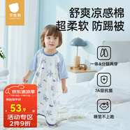 貝肽斯兒童睡衣嬰兒夏薄款連體衣純棉睡裙衣服男女寶寶居家服空調(diào)服童裝 宇航員巡航【親膚透氣upUP】 --涼 80 cm 【適用身高75-85cm】