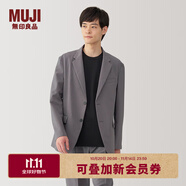 無(wú)印良品（MUJI）男式 夾克 男士外套早秋款  男裝 西裝小西服AD0UVA4S 煙熏棕色 XL 180/104A