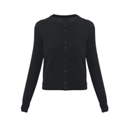 哥弟（GIRDEAR）福利新款爆款百搭圓領(lǐng)質(zhì)感長(cháng)袖針織開(kāi)衫外套148023 石墨黑(4T00111) S (2)