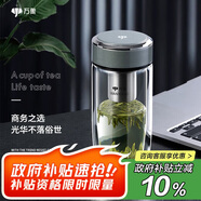 萬象（WANXIANG）雙層玻璃杯弧形款帶濾網(wǎng)商務(wù)水杯V269相思灰加厚耐熱泡茶杯