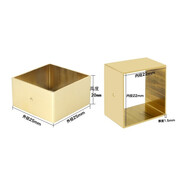 君吻新中式黃銅家具腳套沙發(fā)桌椅方形護腿套定制金屬銅腳套家具配件 外徑25*25*20高*1.5mm內徑22*22