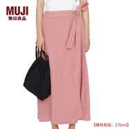 無印良品 MUJI IDEE 女式 裹裙 半身裙 煙熏粉色 均碼
