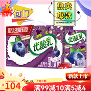 伊利優(yōu)酸乳藍莓貴妃荔枝優(yōu)酸乳250ml整箱AD如意杏子 藍莓味250ml*24盒*2箱