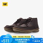 CAT卡特工裝靴男士馬丁靴防滑厚底戶外英倫風牛皮靴子P725410N3EDC17 深褐 42