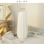迷.妝北歐陶瓷花瓶簡(jiǎn)約現(xiàn)代家居裝飾品客廳餐廳花藝擺件水培花器花插瓶 北歐花瓶-白色中號(hào)