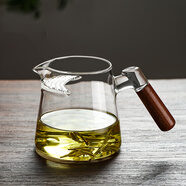 翰鷗斐感帶茶漏過(guò)濾網(wǎng)一體玻璃茶壺泡綠茶器分茶杯公道杯茶具 德心公杯650ml