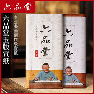 六品堂【對開100張】 加厚宣紙半生熟書法作品專用紙手工專業(yè)書法工筆國畫人物花鳥作練習(xí)寫毛筆字紙 