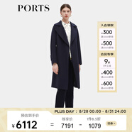 PORTS寶姿秋冬新品女裝大衣YLD9C027LZW019 丈青混色 S