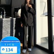 梵奧格（FANAOGE）春秋大學(xué)生面試職業(yè)裝時尚西服西裝氣質(zhì)套裝正裝女套裝高端工作服 春秋款_黑色2件套_外套+長褲 2XL 【推薦129-145斤】